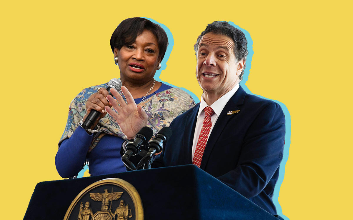 Senate Majority Leader Andrea Stewart-Cousins and Governor Andrew Cuomo (Credit: Getty Images)