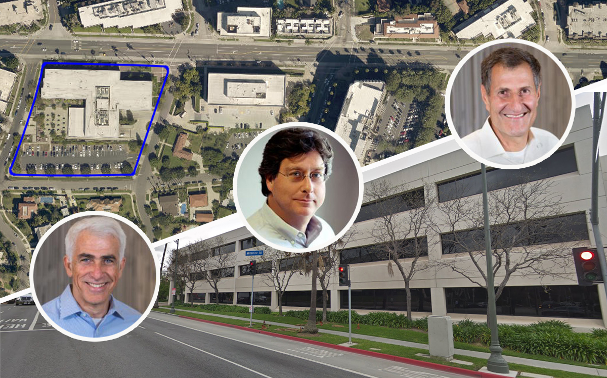 CIM Group Founders, Shaul Kuba, Richard Ressler, and Avi Shemesh and 4750 Wilshire Boulevard (Credit: Google Maps)
