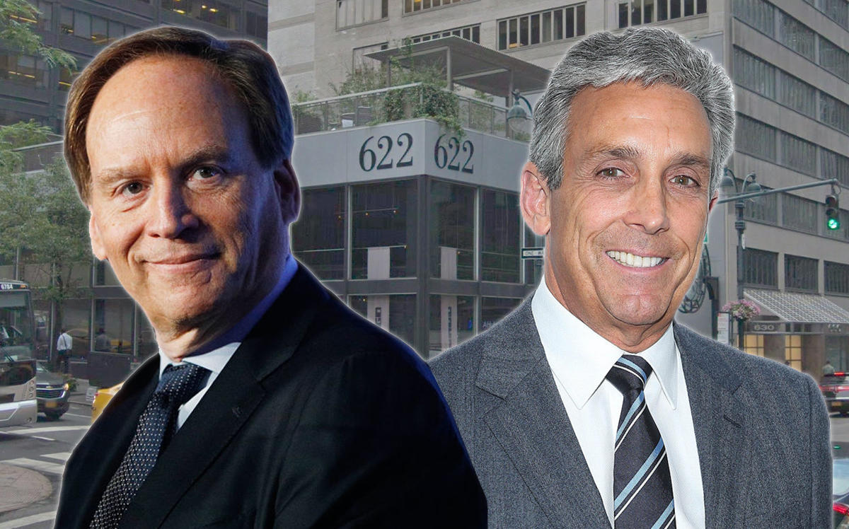 From left: McCann Chairman & CEO Harris Diamond, Cohen Brothers Realty President & CEO Charles S. Cohen and 622 Third Avenue (Credit: Getty Images, Google Maps)