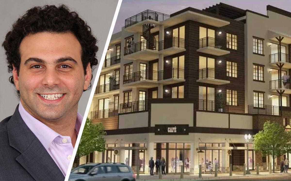 Ceiba Groupe's Managing Principal Adam Bedzow and a rendering of Suede Downtown Davie
