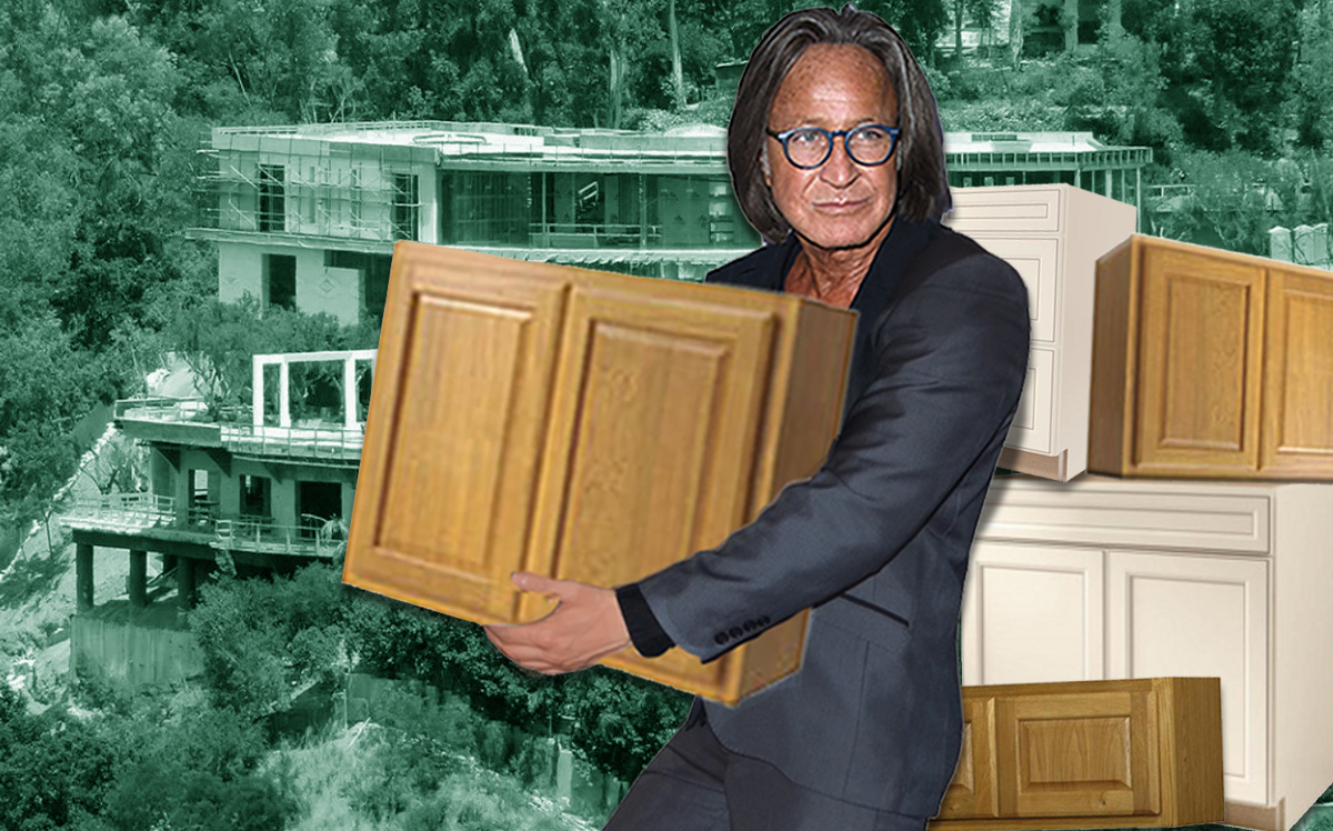Mohamed Hadid and half-built property on Strada Vecchia (Credit: Getty Images)