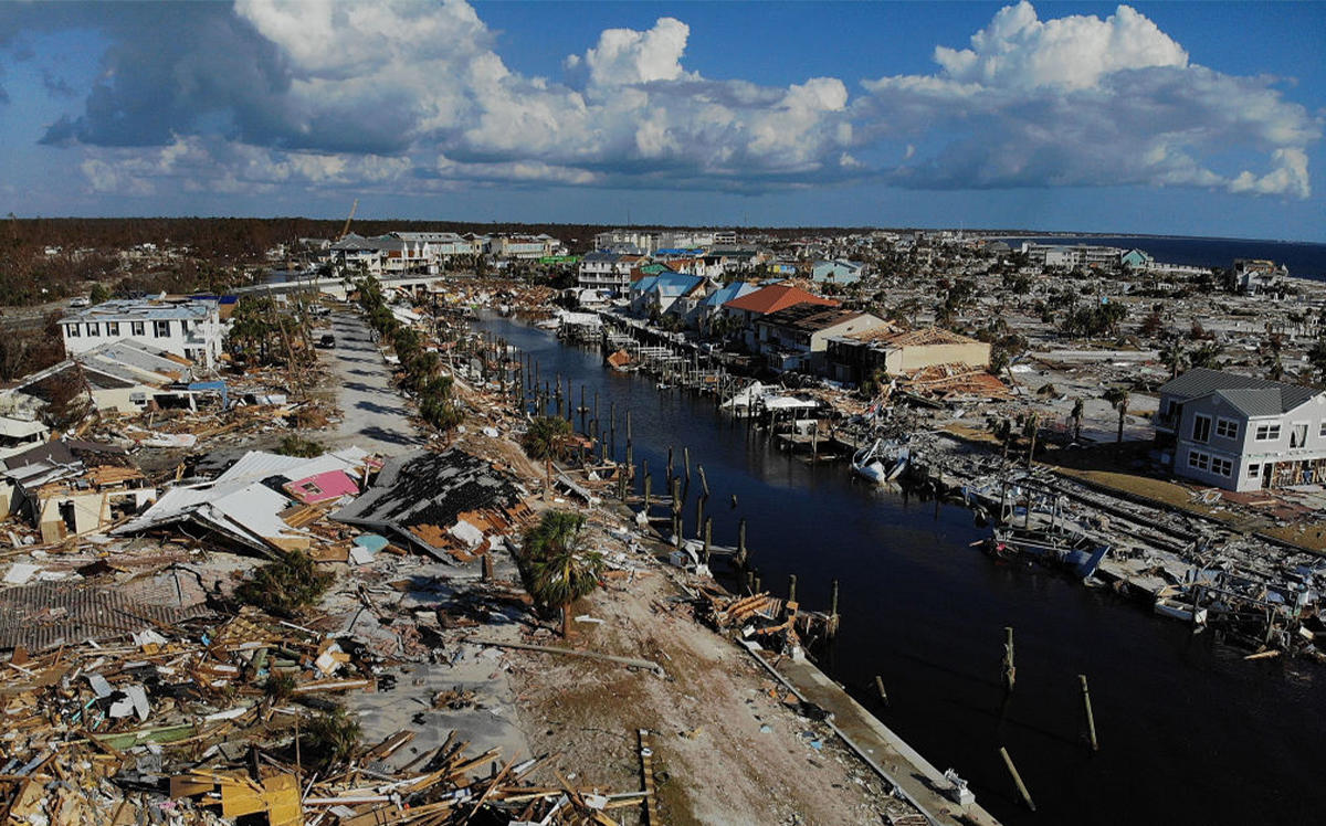 Mexico Beach, Florida, in the aftermath of Hurricane Michael in 2018 (Credit: Getty Images)