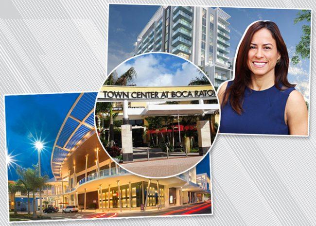 From left: Dadeland Mall, Town Center at Boca Raton and 3900 Biscayne Boulevard with Irma Figueroa (Credit: Simon Malls, Trip Advisor, and BuzzBuzzHomes)