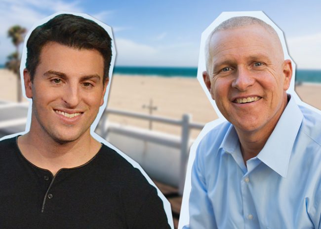 Airbnb's Brian Chesky and Mike Bonin, LA city councilman for Venice