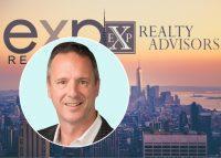 eXp Realty CEO Glenn Sanford with eXp Realty and EXP Realty Advisors logos (Credit: iStock)