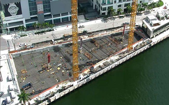 The construction site at 300 Biscayne Boulevard Way