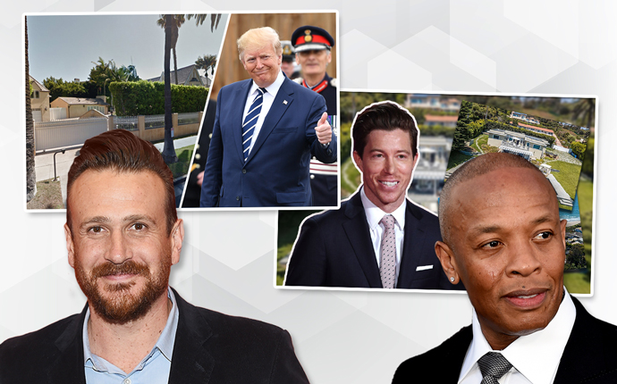 From left: Jason Segel, Donald Trump, Shaun White White, and Dr. Dre (Credit: Getty Images)