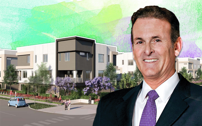 Lennar Corporation CEO Rick Beckwitt and a rendering of the project