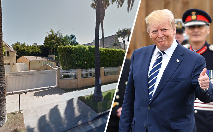 Donald Trump has sold his home in Beverly Hills (Credit: Getty Images, and Google Maps)