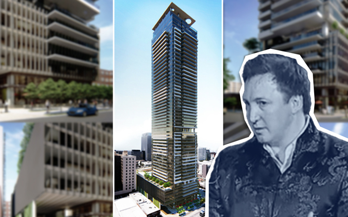 Onni Group's Rossano De Cotiis and a rendering of 1000 S. Hill Street