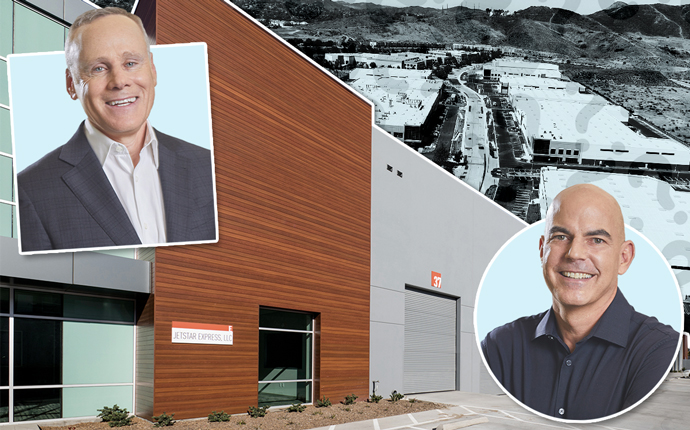Rexford Industrial co-CEOs Howard Schwimmer and Michael S. Frankel and Rexford properties in Thousand Oaks and Industry