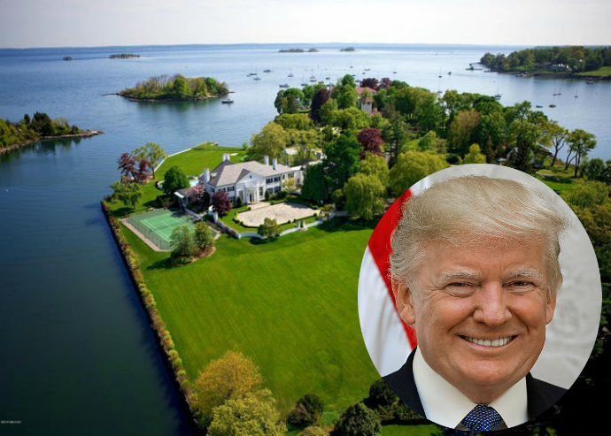 <em>A Greenwich estate previously owned by President Donald Trump has been relisted after a $15.5M price cut.</em>