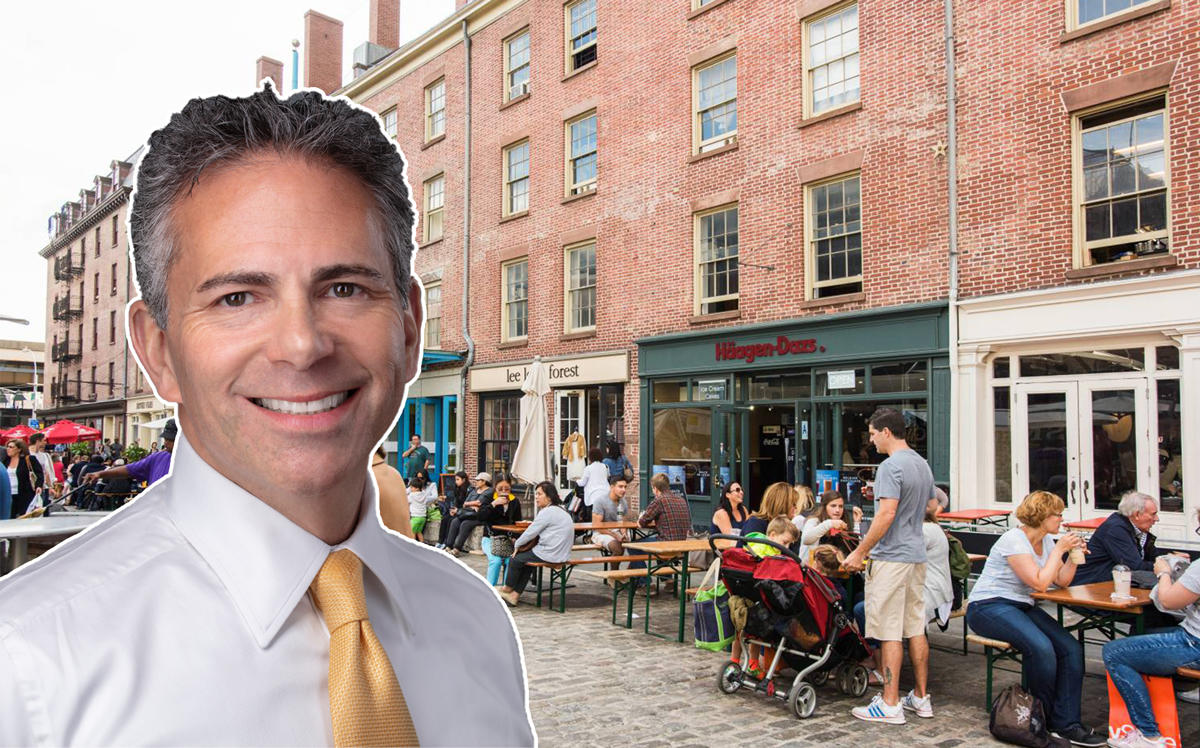 Howard Hughes CEO David R. Weinreb and South Street Seaport (Credit: NYCgo)