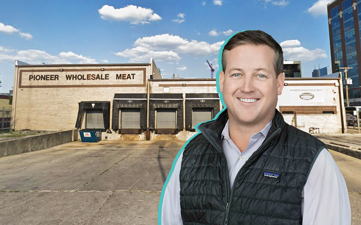 Pioneer Wholesale Meat at 1000 West Carroll Street and Sterling Bay CEO Andy Gloor (Credit: Google Maps)