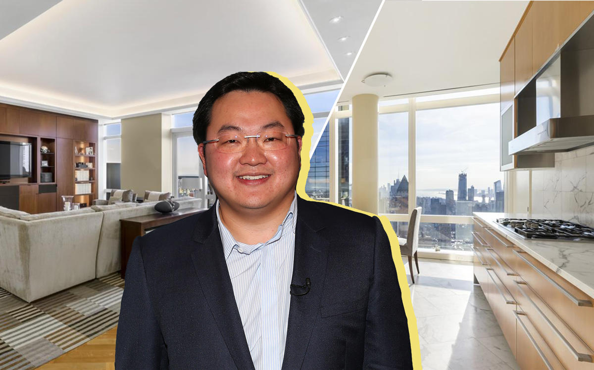 Jho Low and the Mandarin Oriental penthouse at 80 Columbus Circle (Credit: Getty Images and StreatEasy)