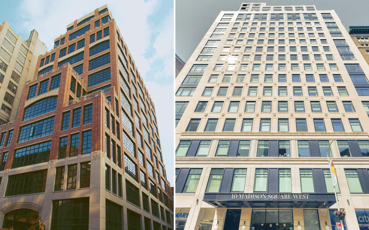 7 Hubert Street and 10 Madison Square West (Credit: CityRealty)