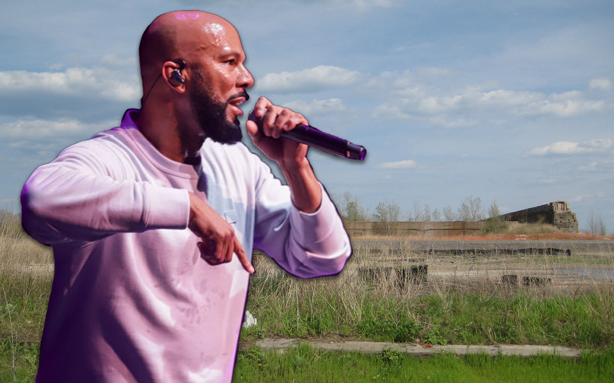 Common and the South Works site (Credit: Getty Images, Flickr via Creative Commons)