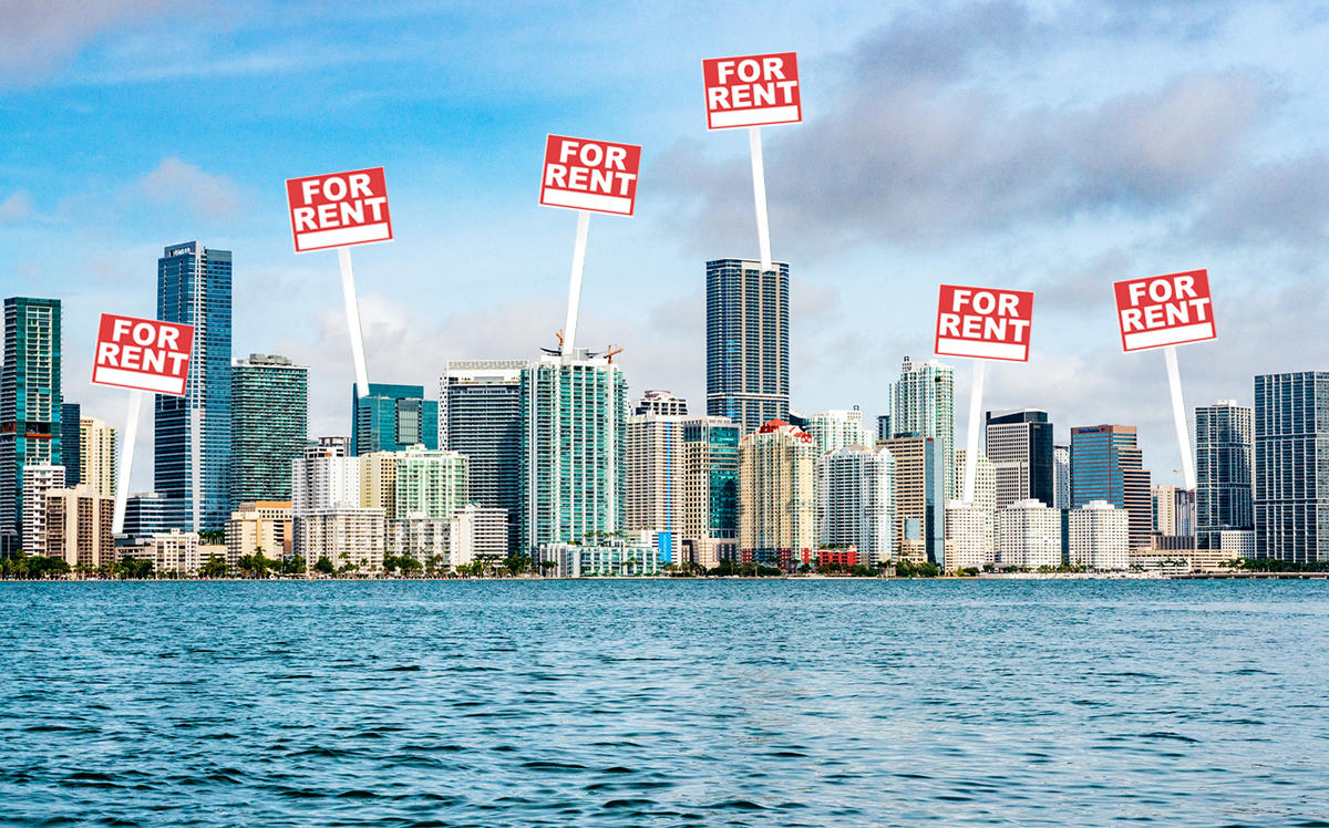 Apartment rent growth is slowing in downtown Miami (Credit: iStock)