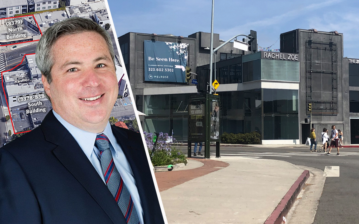 Sterling Organization CEO Brian Kosoy and the two Melrose Avenue properties