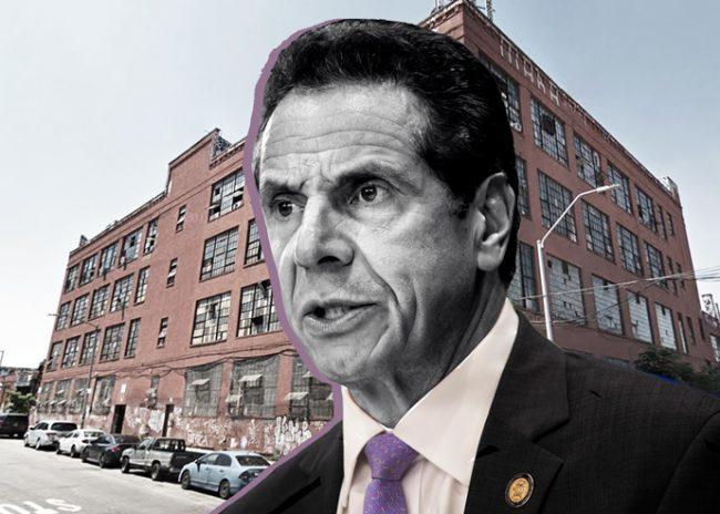 Governor Andrew Cuomo and 538 Johnson Avenue in Brooklyn (Credit: Google Maps and Getty Images)