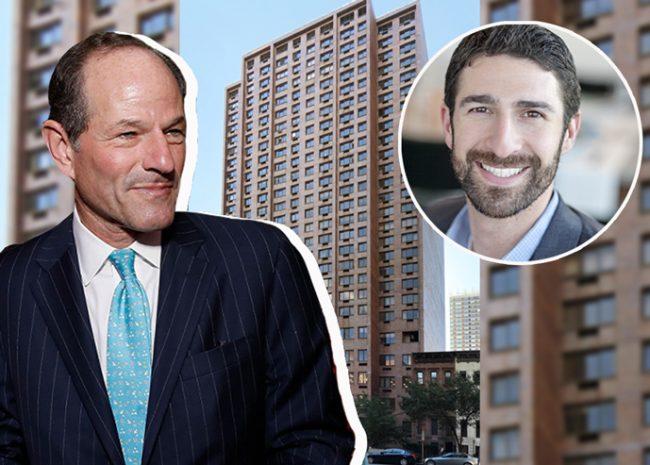 Eliot Spitzer, 220 East 72nd Street and Andrew Levison (Credit: Getty Images, StreetEasy, Dermot Company)