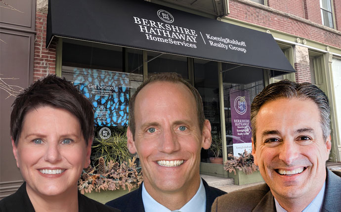Diane Glass, Joe Stacy and Mark Pasquesi with Berkshire Hathaway’s Lincoln Park office