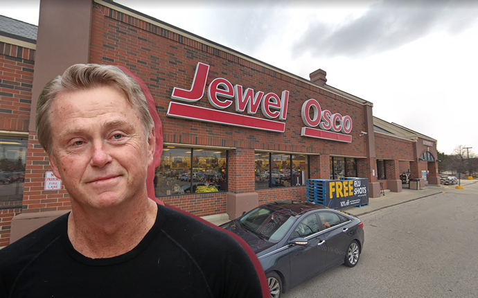 Fortress co-founder, principal and co-CEO Wes Edens and Jewel-Osco in Hoffman Estates (Credit: Getty Images and Google Maps)