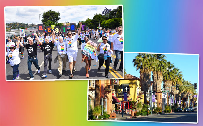 The 2017 LA Pride march in West Hollywood and West Palm Springs (Credit: United Food and Commercial Workers)