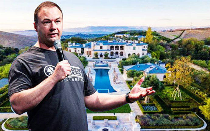 Thomas Tull and his 33-acre compound (Credit: RedFin, Wikimedia Commons)
