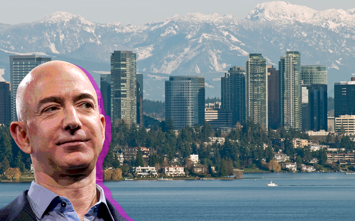 Amazon’s Jeff Bezos is planning a 43-story office tower in downtown Bellevue, Washington