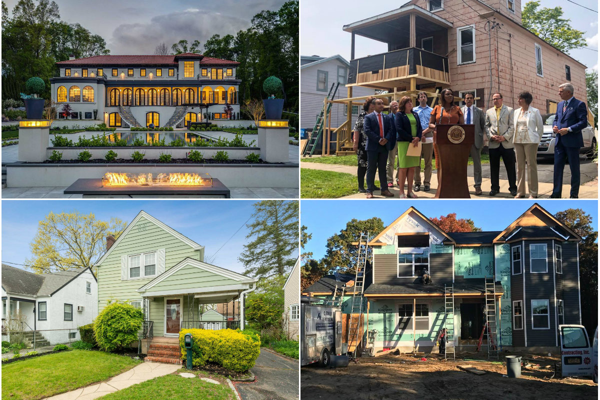 <em>Clockwise from top left: Ask for Sands Point mansion with its own car wash drops below $9M, Long Island to get $1.5 million from state to fight vacant 'zombie' homes, developers have already sold most lots in a Medford community and Suffolk and Nassau counties see home price jump in June.</em>