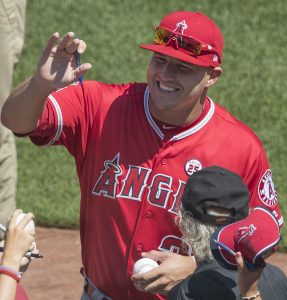 Mike Trout (credit: Keith Allison)