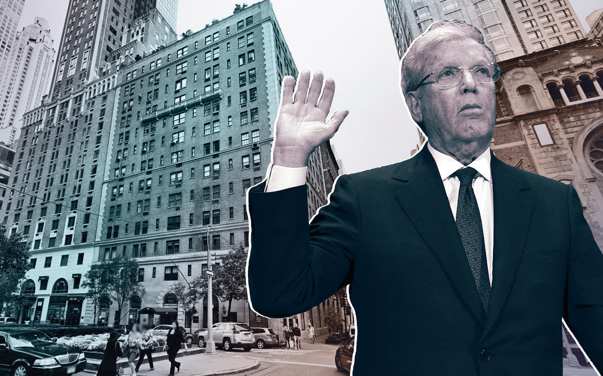 Former Bear Stearns CEO Jimmy Cayne and 510 Park Avenue (Credit: Getty Images and Google Maps)