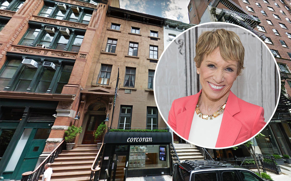 49 East 10th Street and Barbara Corcoran (Credit: Google Maps and Getty Images)