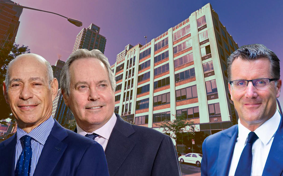 From left: Taconic co-CEOs Charles Bendit and Paul Pariser, 125 West End Avenue, and Nuveen's Mike Sales (Credit: Taconic, Google Maps, and Nuveen)