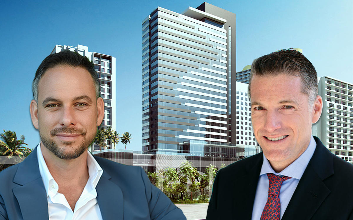 Rendering of the Brickell hotel development, Tony Cho and Robert Finvarb