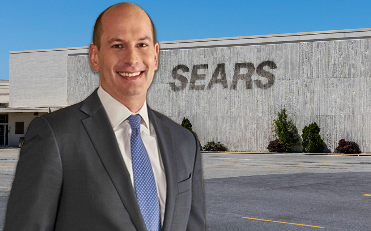 Seritage CEO Benjamin Schall and a shuttered Sears location (Credit: iStock)