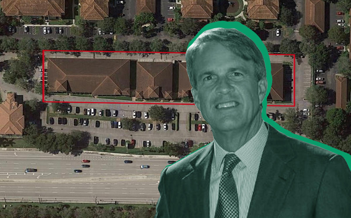 Charles Githler and 7721 North Military Trail at Woodbine Commons (Credit: Linkedin, Google Maps)