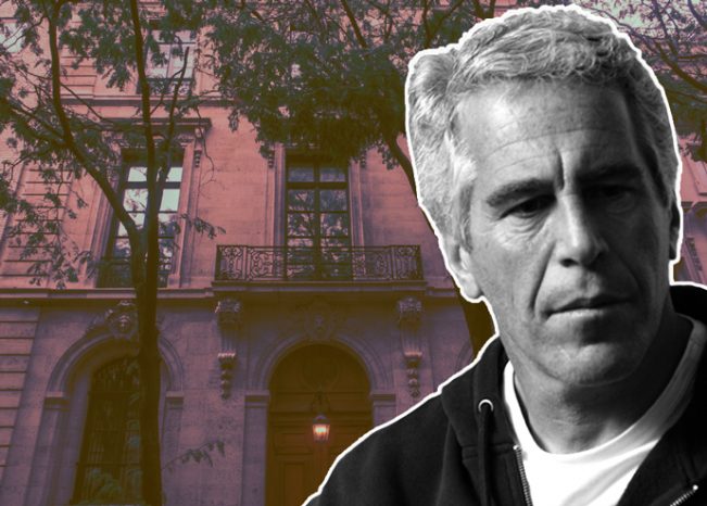 Jeffrey Epstein and his home at 9 East 71st Street in New York (Credit: Getty Images)
