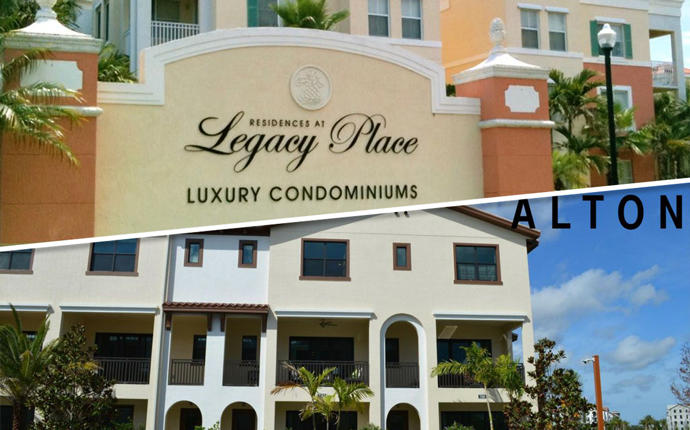 Legacy Place at 1000 Legacy Place in Palm Beach Gardens and Alton Townhomes at 8072-8110 Hobbes Way