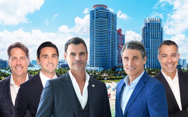 From left: Brett Harris Mick Duchon, Giorgio Vecchi, Dario Stoka, Eloy Carmenate, with Continuum Miami Beach 