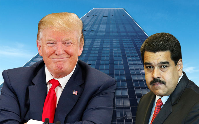 Donald Trump, Nicolás Maduro, and Trump World Tower (Credit: Getty Images and iStock)