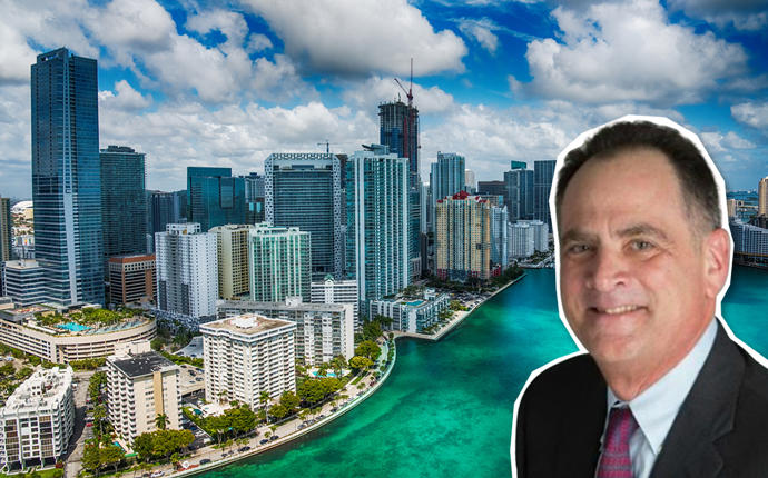 Jim Fried and the Downtown Miami skyline