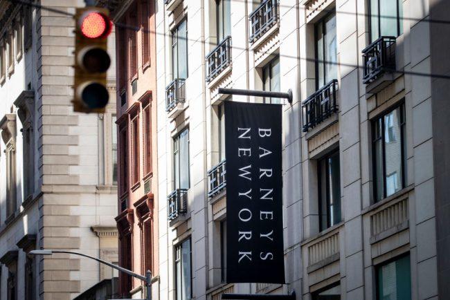 Barney's signage at its 660 Madison Avenue flagship location (Credit: Getty Images)