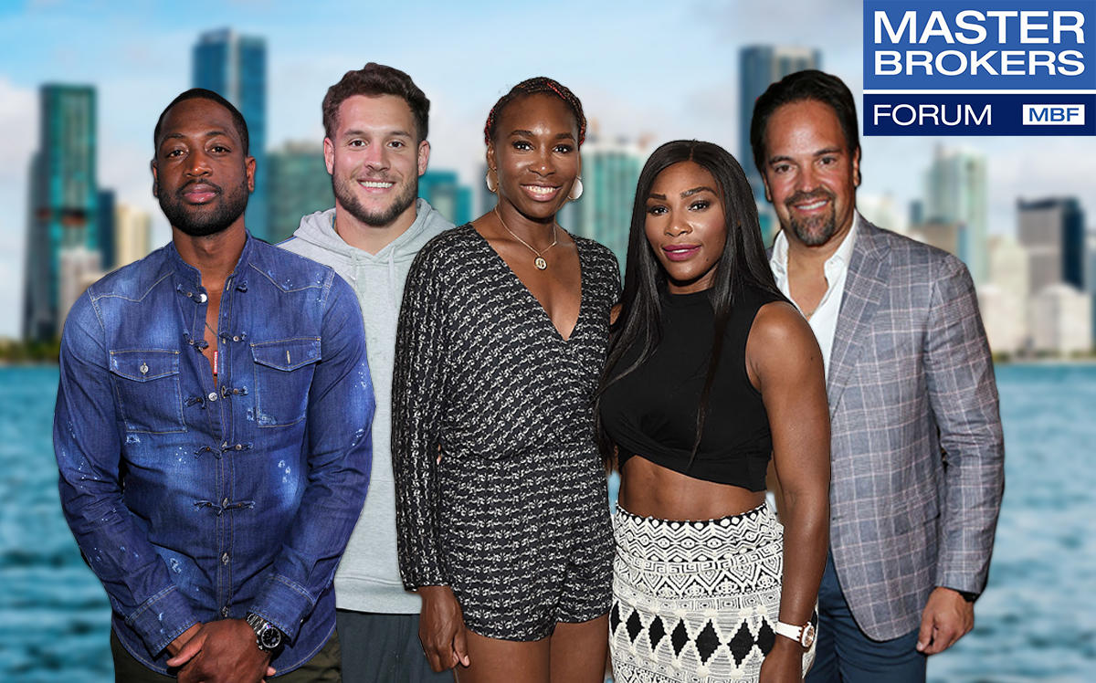 From left: Dwyane Wade, Nick Bosa, Venus and Serena Williams, and Mike Piazza (Credit: Getty Images, iStock)