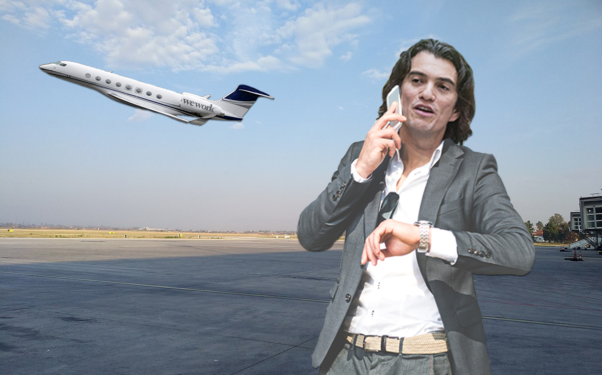 The private plane used by Adam Neumann is on sale (Credit: Getty Images, iStock, Wikipedia)