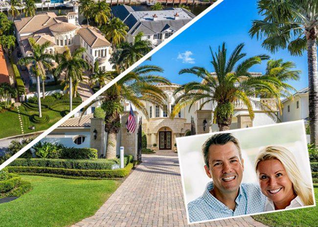 Michael and Michelle Hagerty, and their home in Royal Palm Yacht & Country Club (Credit: Keeping the Promise, Realtor)