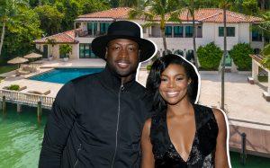 Dwyane Wade, Gabrielle Union and the North Bay Road home (Credit: Getty Images, Elliman.com)