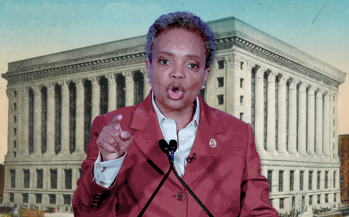 Mayor Lori Lightfoot and Chicago City Hall (Credit: Getty Images and Wikipedia)
