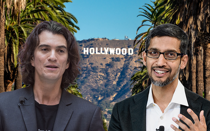 From left: Adam Neumann and Sundar Pichai (Credit: Getty Images and iStock)